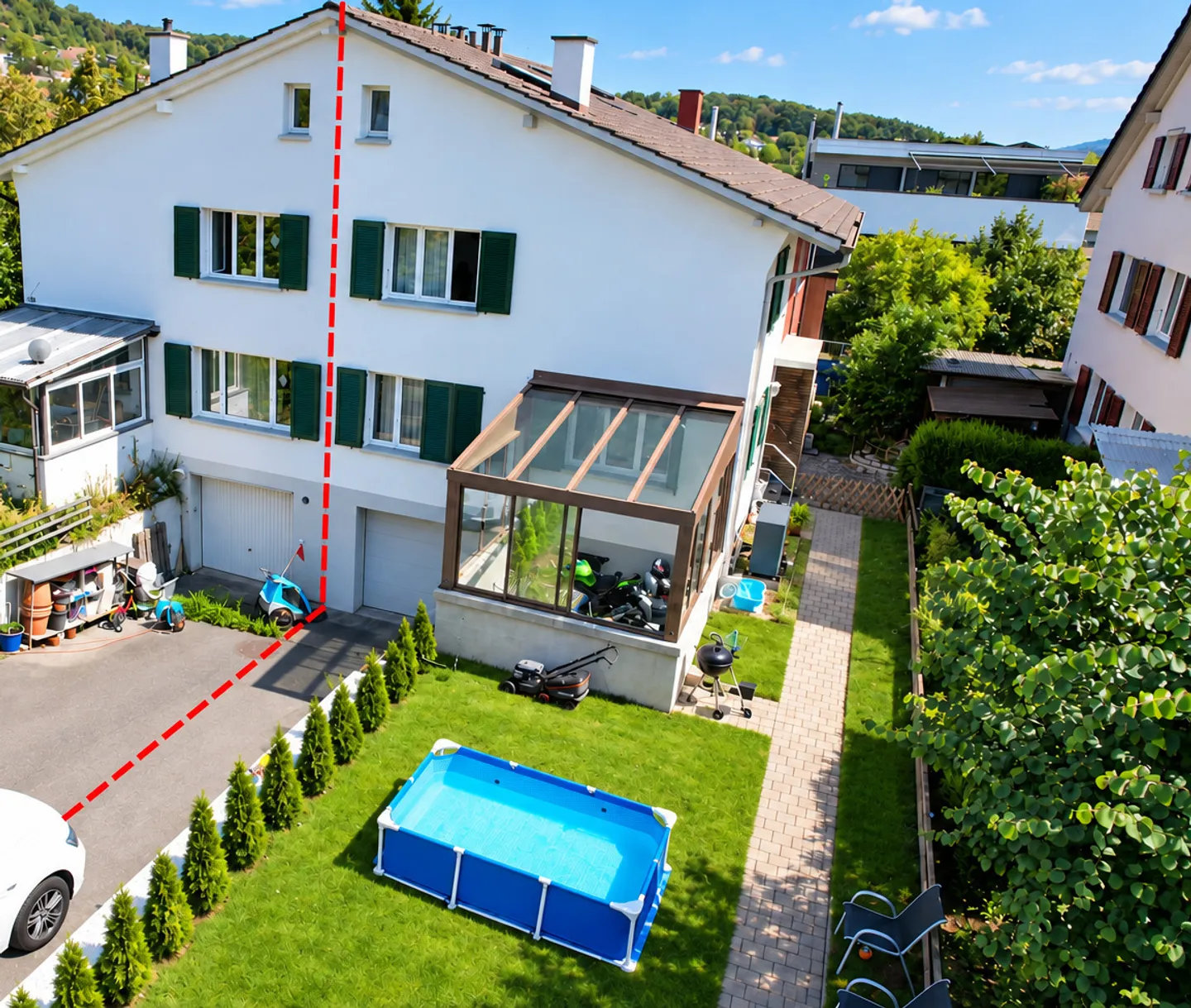Modernes Doppeleinfamilienhaus mit Garten - Foto 1 von 16
