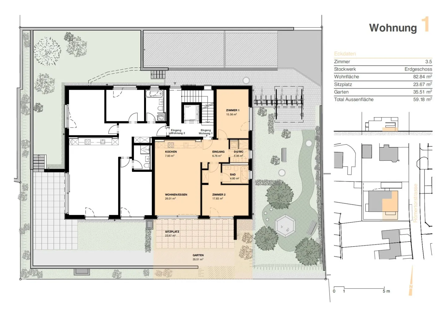 Urban living, relaxed living: modern 3.5 room garden apartment - Photo 2 of 12