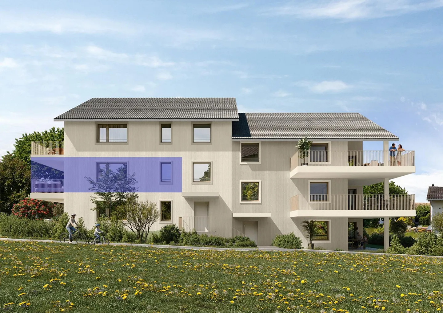 Sonnige Neubauwohnung mit Ausblick - Foto 6 von 6