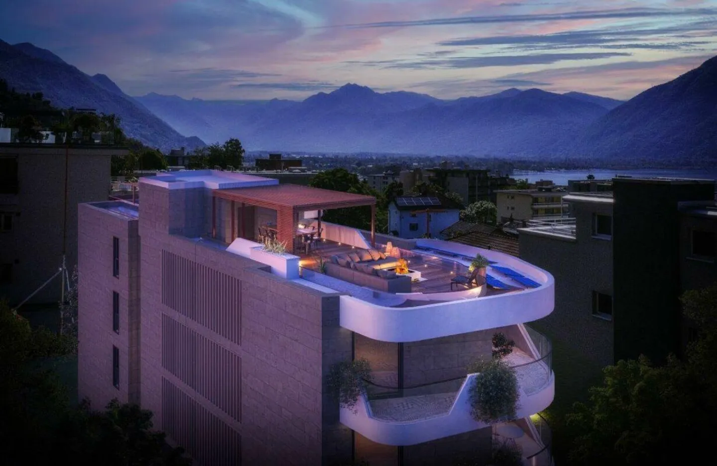 New luxury penthouse with three terraces and lake view - Photo 5 of 13