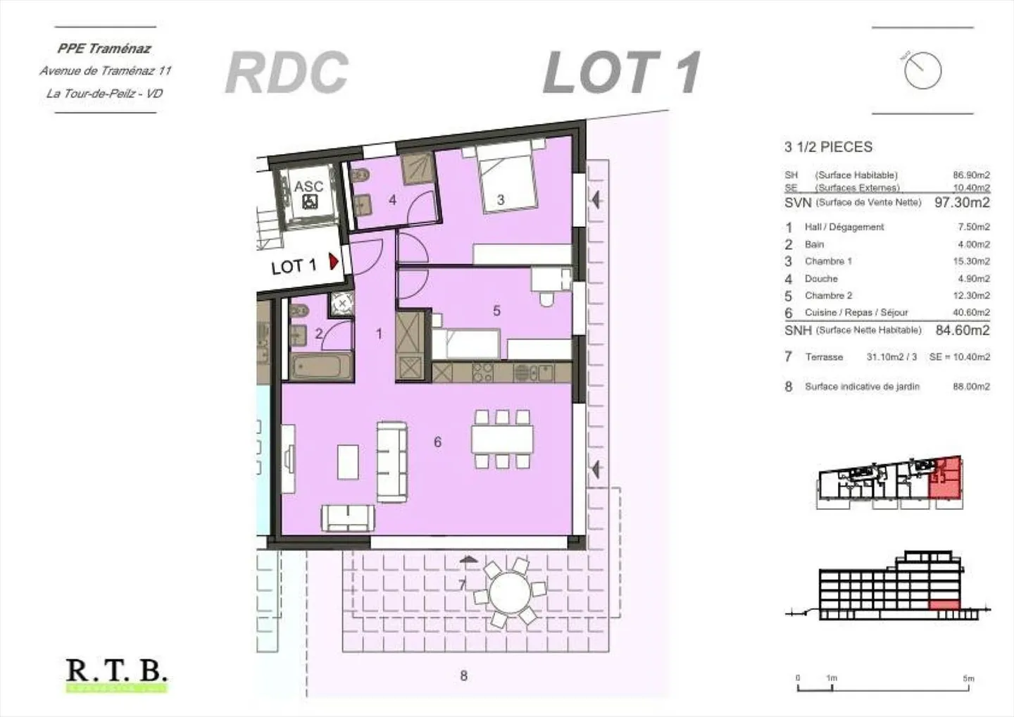 3,5-Zimmer-Wohnung in La Tour-de-Peilz - Foto 11 von 13