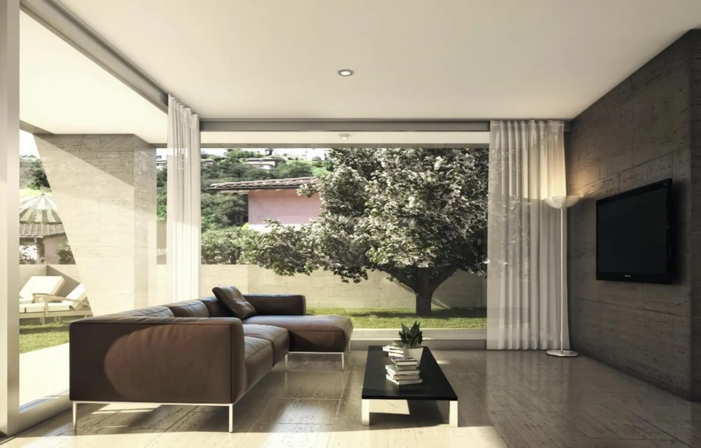 Neue Wohnung mit großem Garten im Herzen von Canobbio - Foto 1 von 12