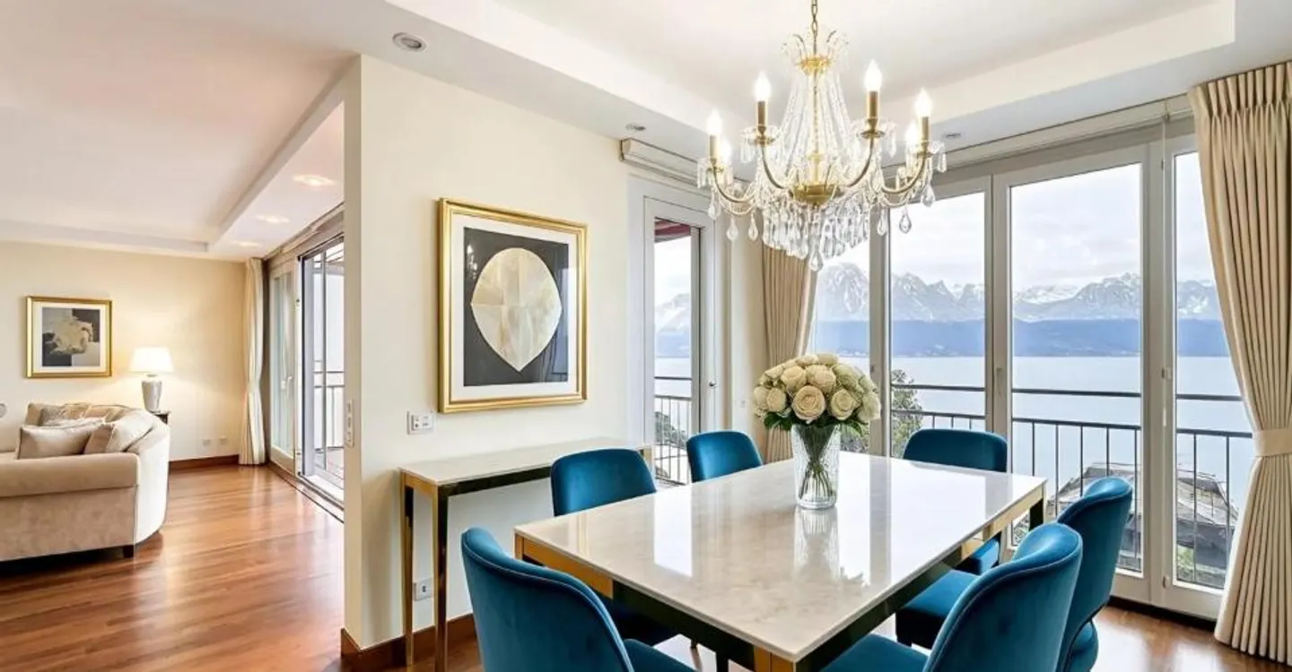 Magnificent 4.5 rooms with panoramic view of Lake Geneva - Photo 3 of 10