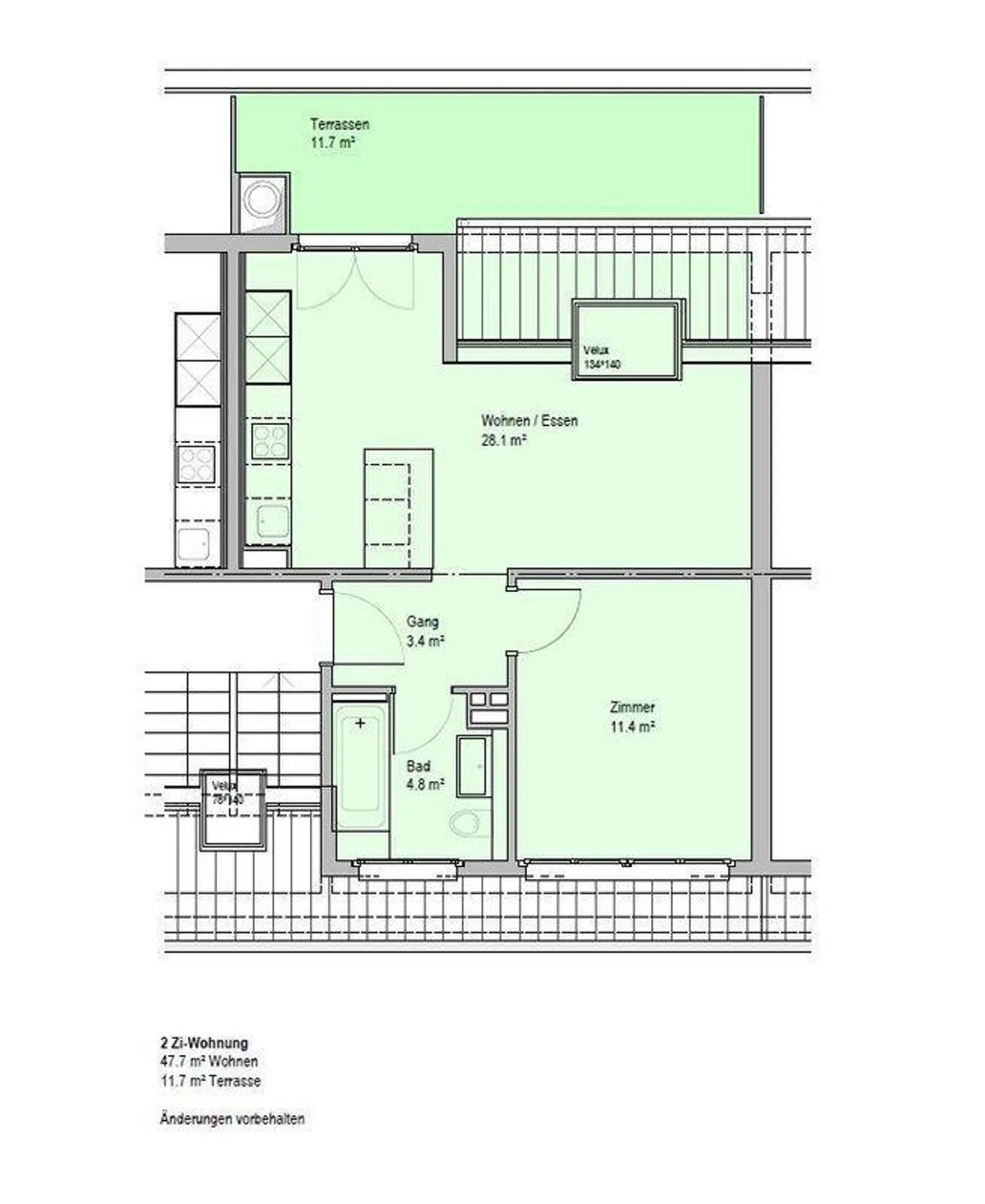 Schöne 2 Zimmer Dachwohnung - Foto 7 von 7