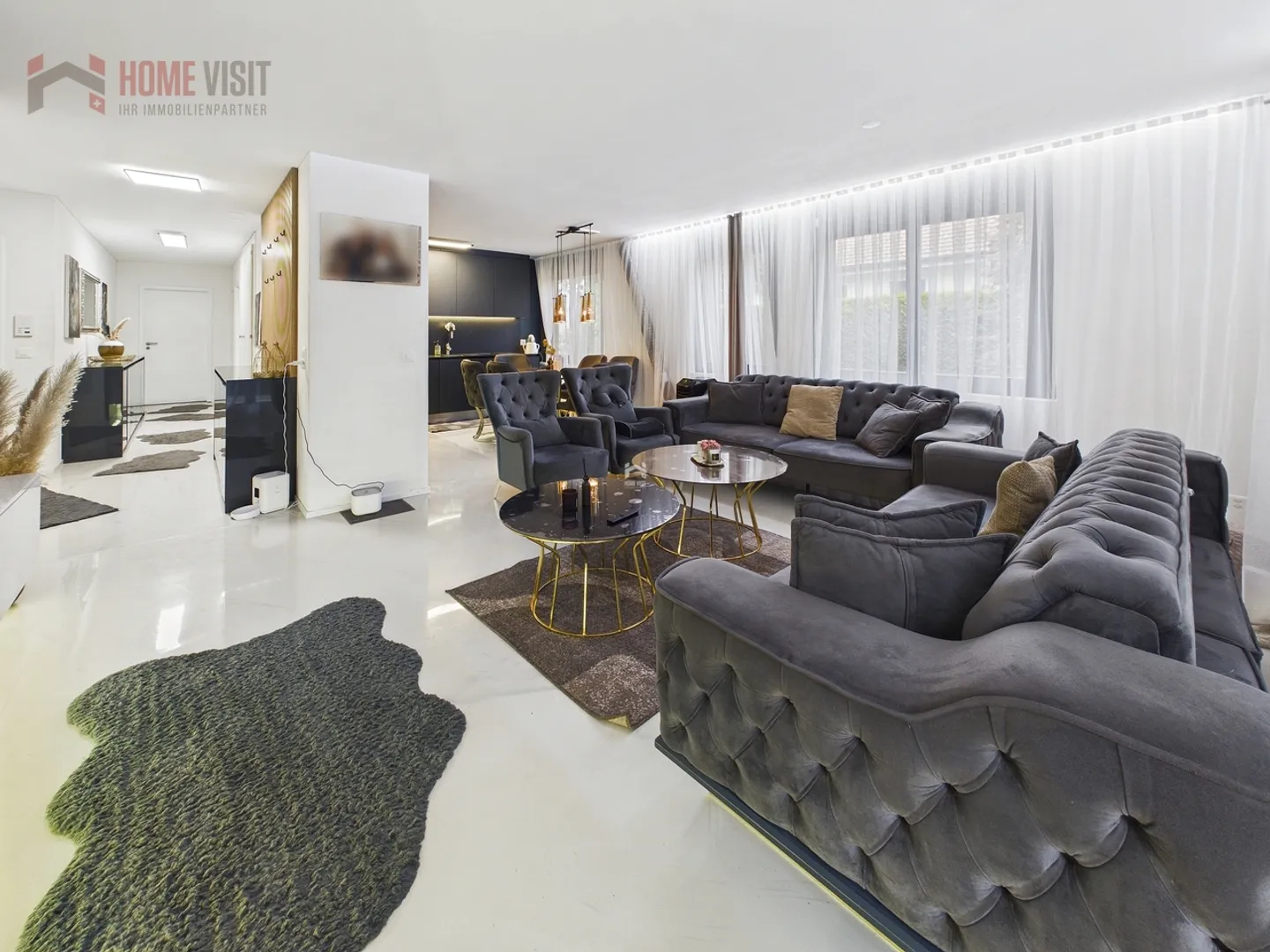 Appartement de jardin élégant de 4,5 pièces avec jardin et terrasse - Photo 2 sur 19