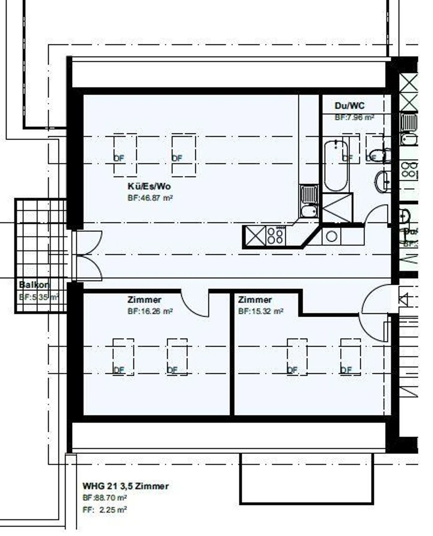Top modern 3.5 room apartment in a quiet location! - Photo 7 of 7