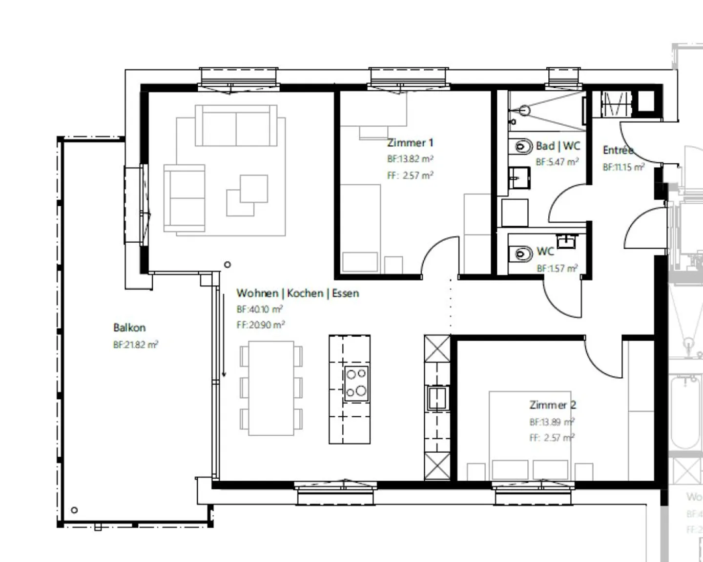 New apartment for singles and couples - Photo 5 of 6