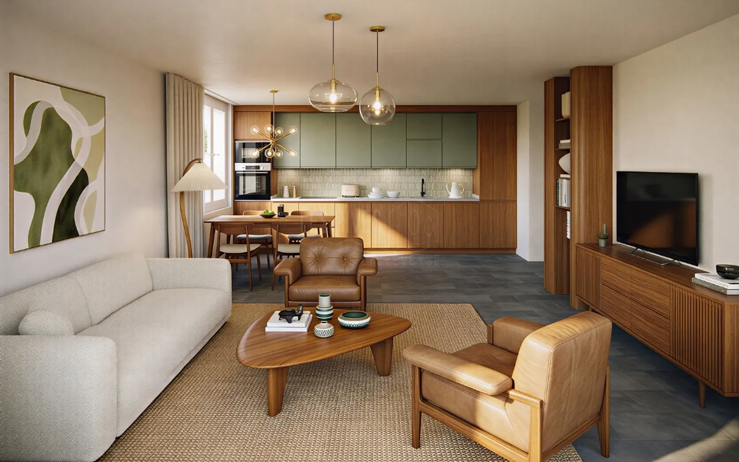 Penthouse 3,5 Zimmer 91 m² – Balkon 28 m² – Südwest-Ausrichtung - Foto 2 von 8