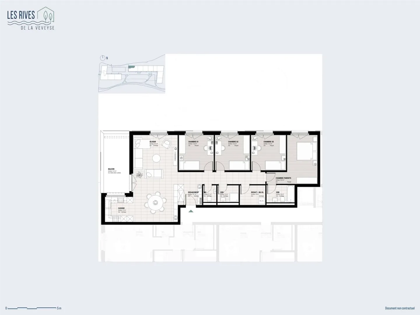 5,5 Zimmer 142 m² – Letzte Etage – Blick auf den Glockenturm - Foto 2 von 10