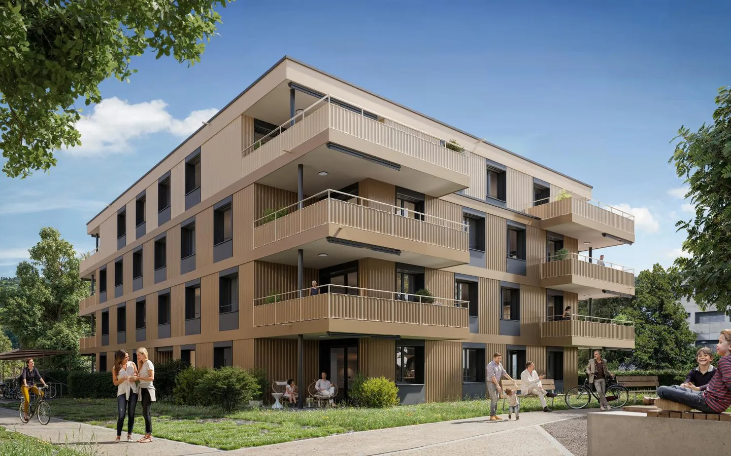 Nuovi appartamenti di 4½ stanze - "Bachpromenade" - Courgevaux - Foto 1 di 11