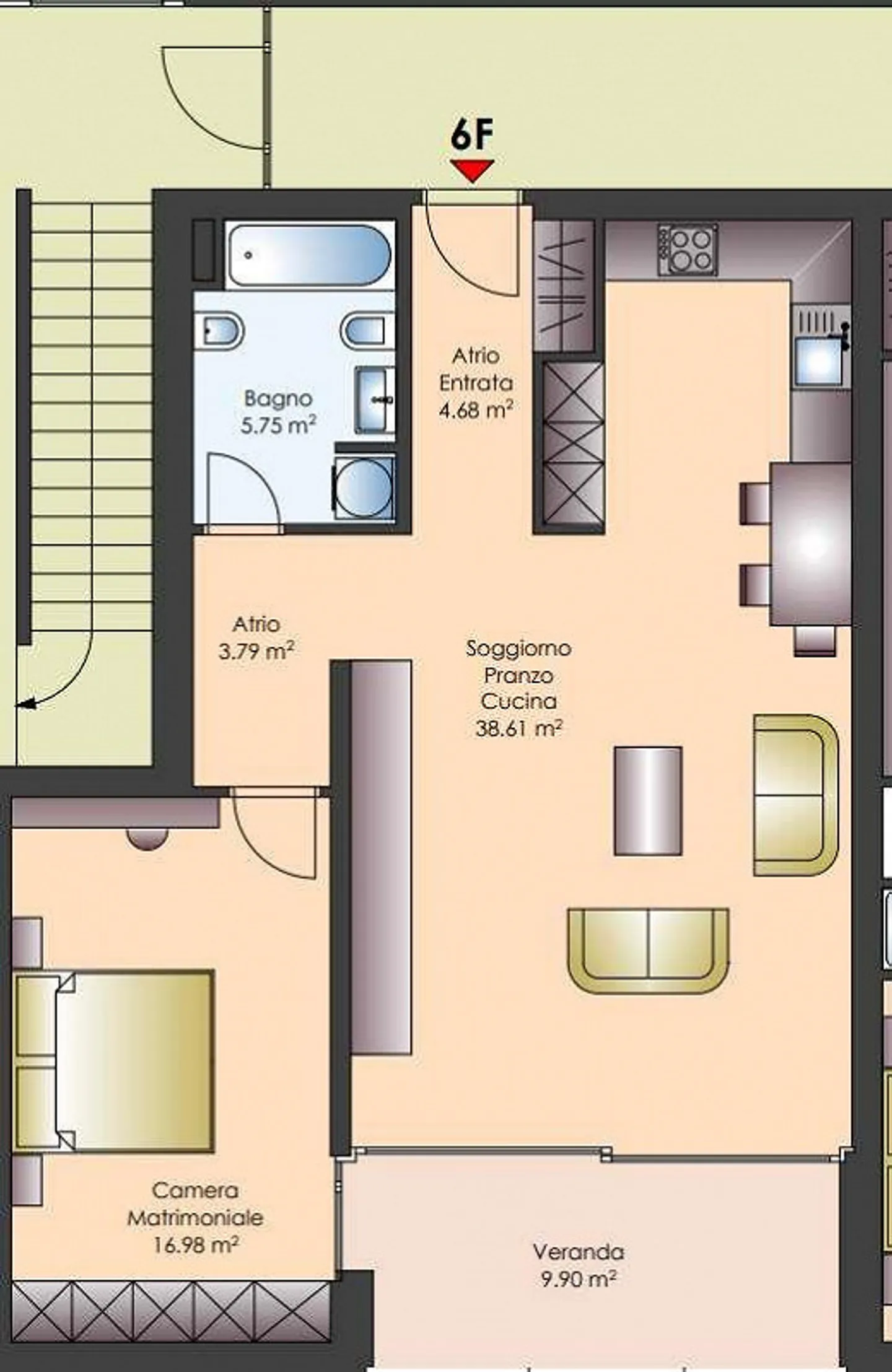 Appartamento 2.5 locali Lugano Centro - Foto 5 di 6