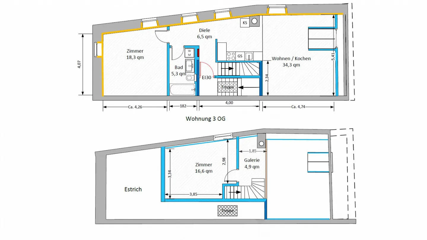 Appartamento duplex di 3,5 locali nel cuore di Laufenburg - Foto 6 di 7