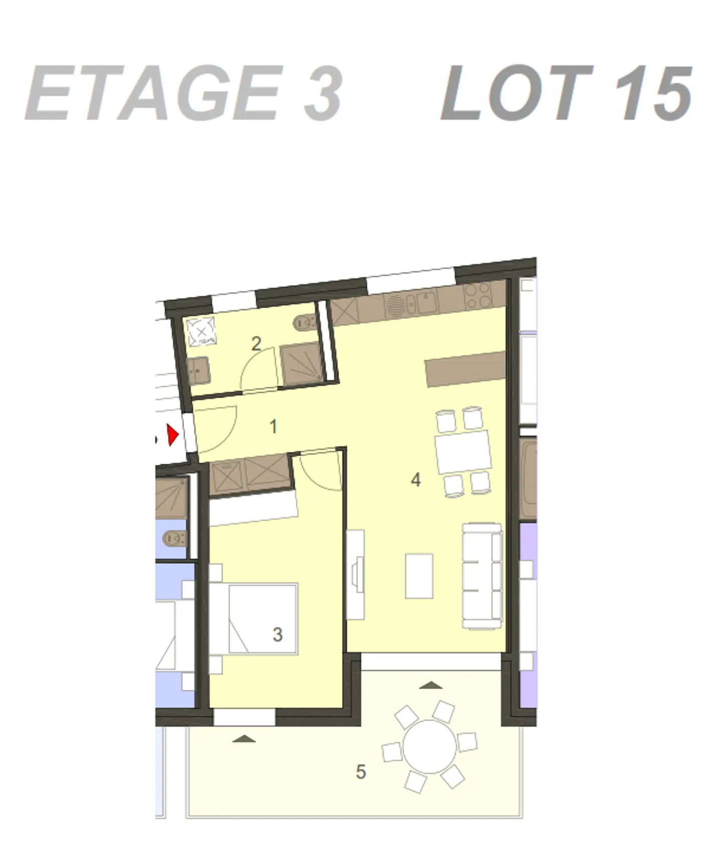 Top floor 2.5 rooms - Photo 4 of 15