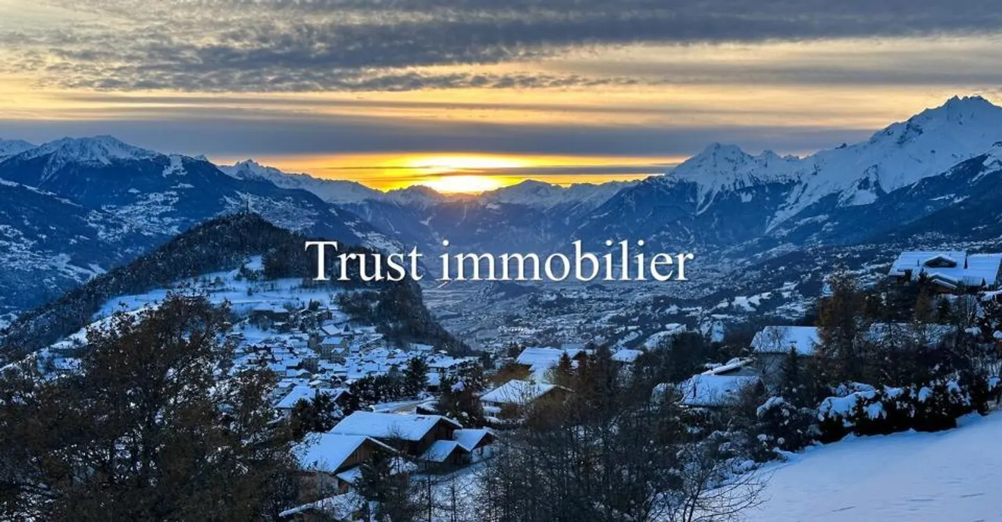 8000. Panoramablick / Grundstück zu verkaufen in Sergnou / Crans-Montana - Foto 1 von 5