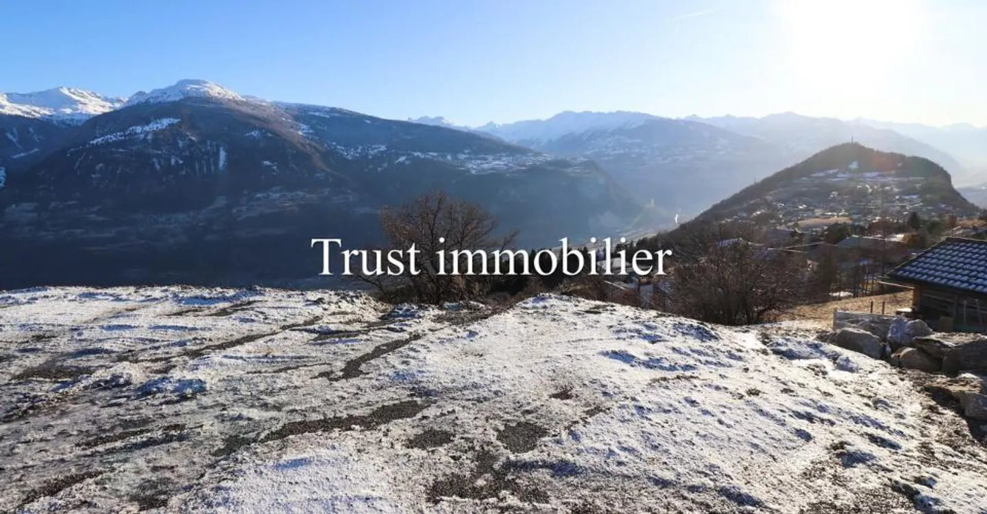 8000. Panoramablick / Grundstück zu verkaufen in Sergnou / Crans-Montana - Foto 4 von 5