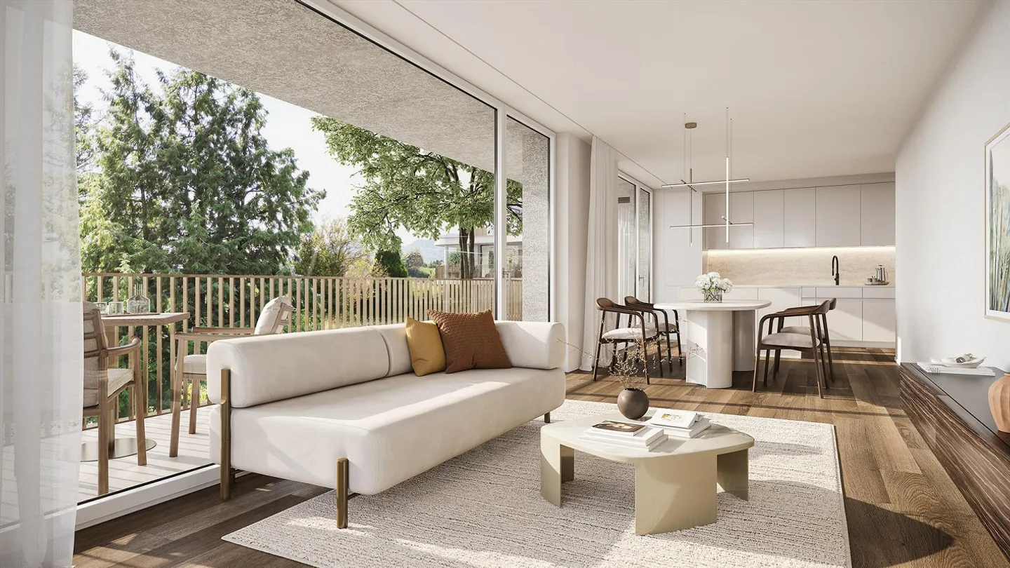 Living with Class: 2.5-Room Apartment in New Building with Garden - Photo 2 of 4