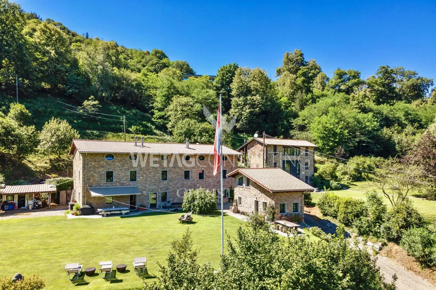 Montagnola: Landhaus & Gästetrakt zu verkaufen - Foto 1 von 12