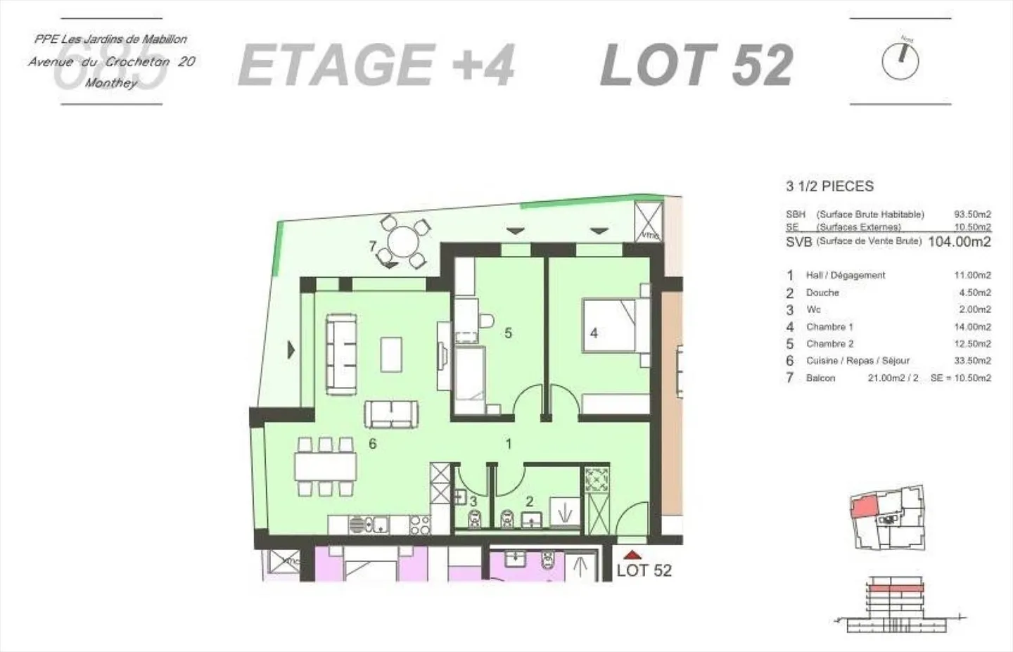 Appartamento 3.5 locali a Monthey - Foto 5 di 12