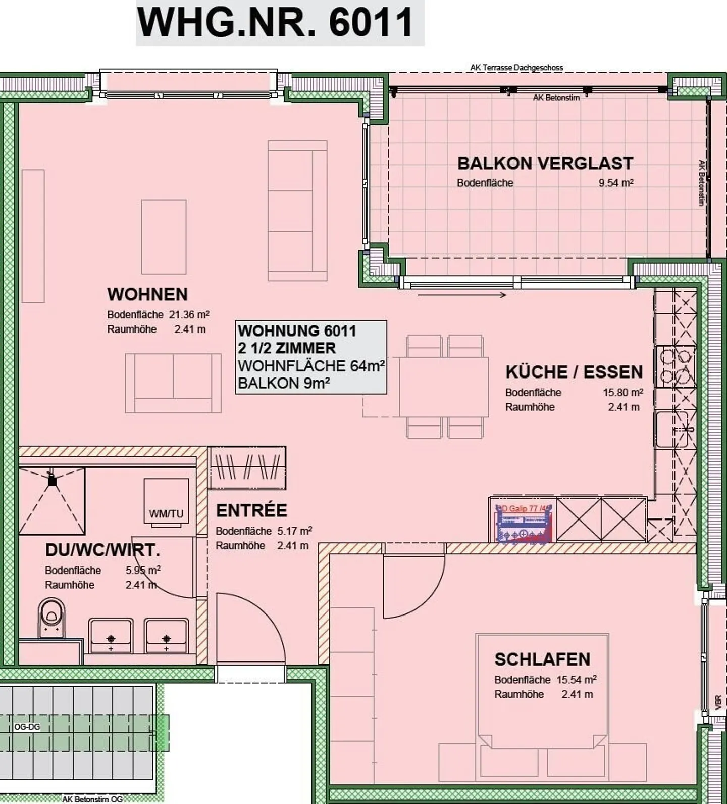 Charmante 2.5-Zimmerwohnung - Foto 7 von 7