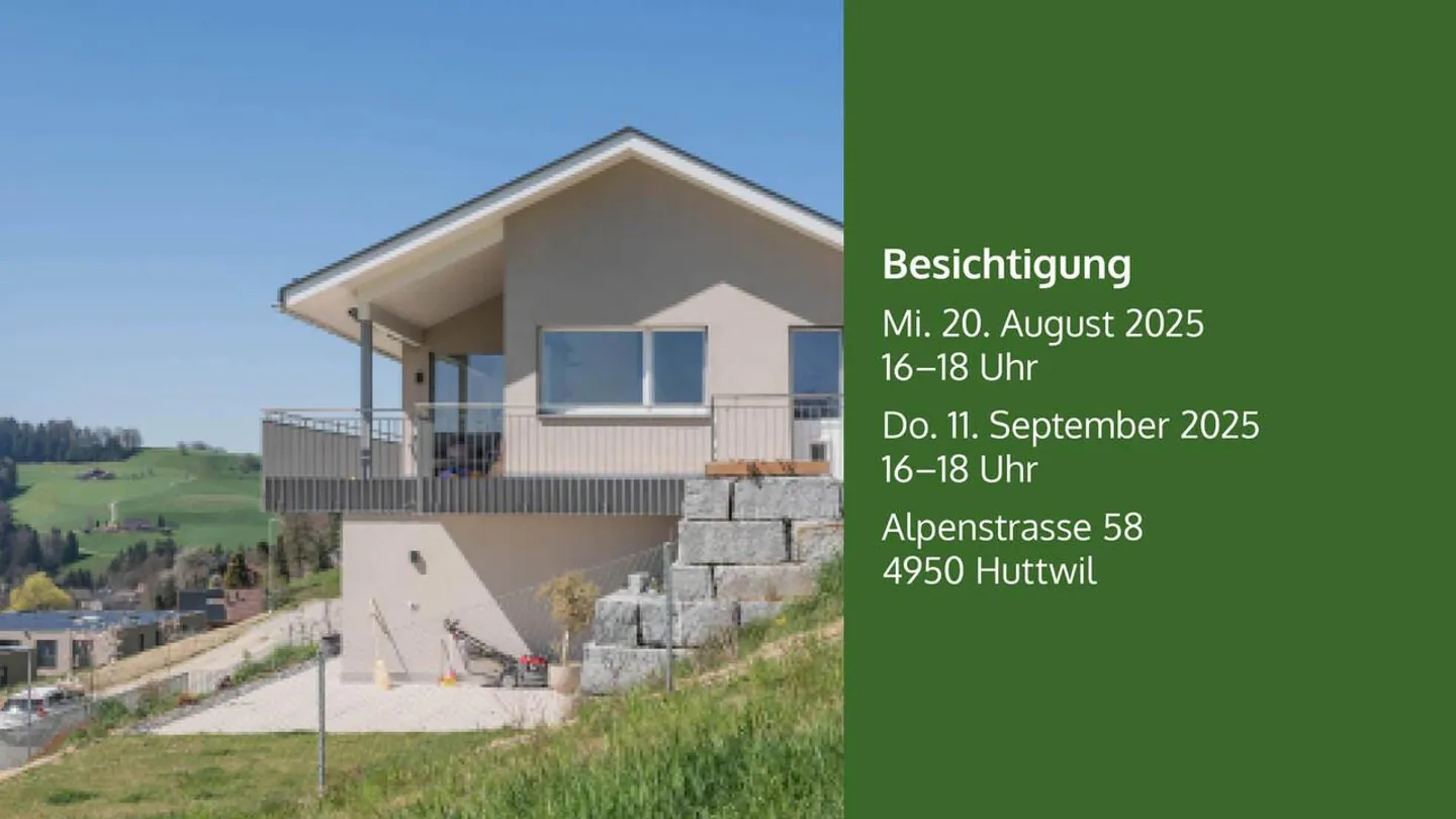 Schöne 4.5-Zimmer Doppel-Einfamilienhaushälfte in Huttwil - Foto 1 von 14