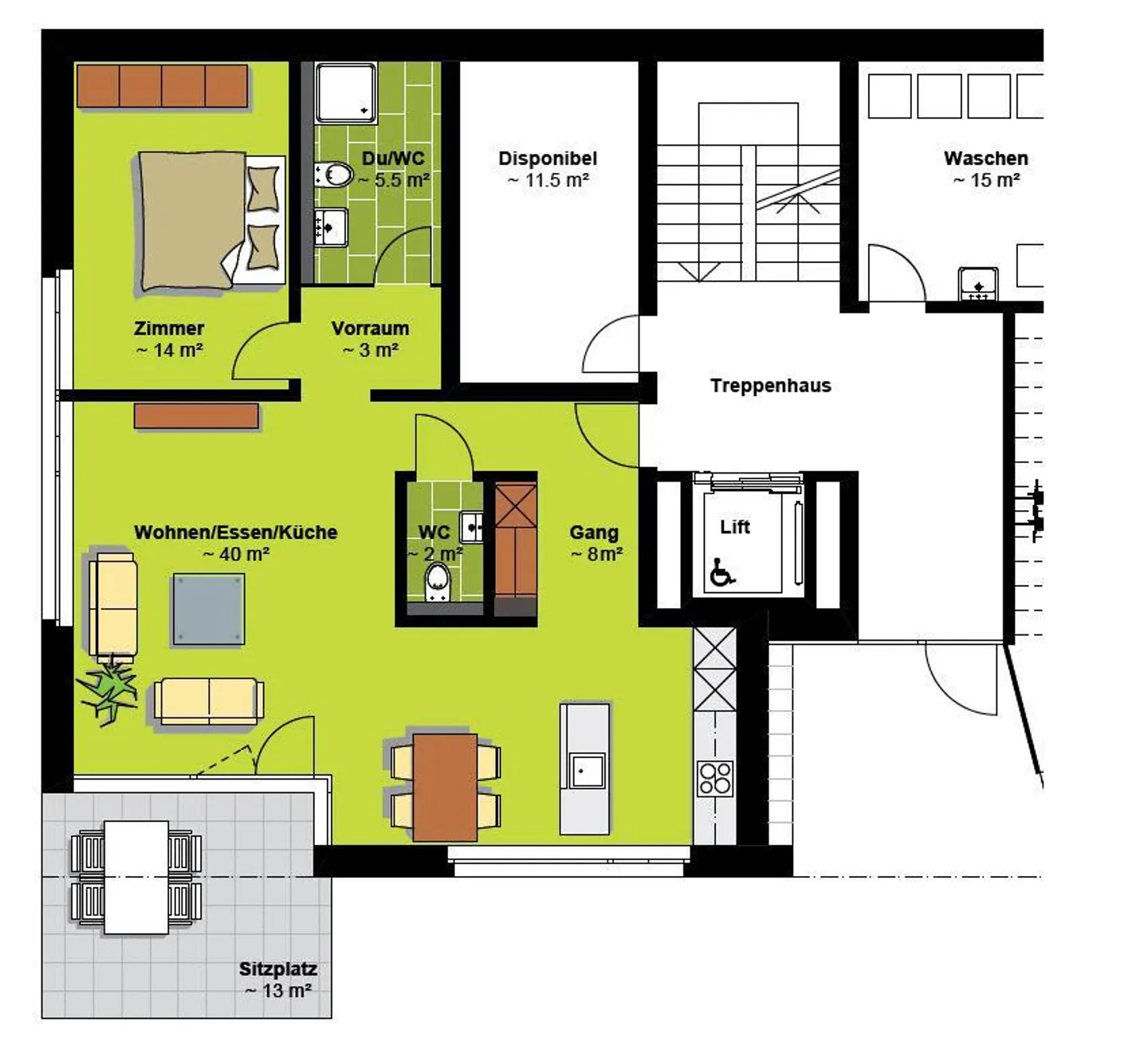 MODERN apartment with garden seating area! - Photo 13 of 13