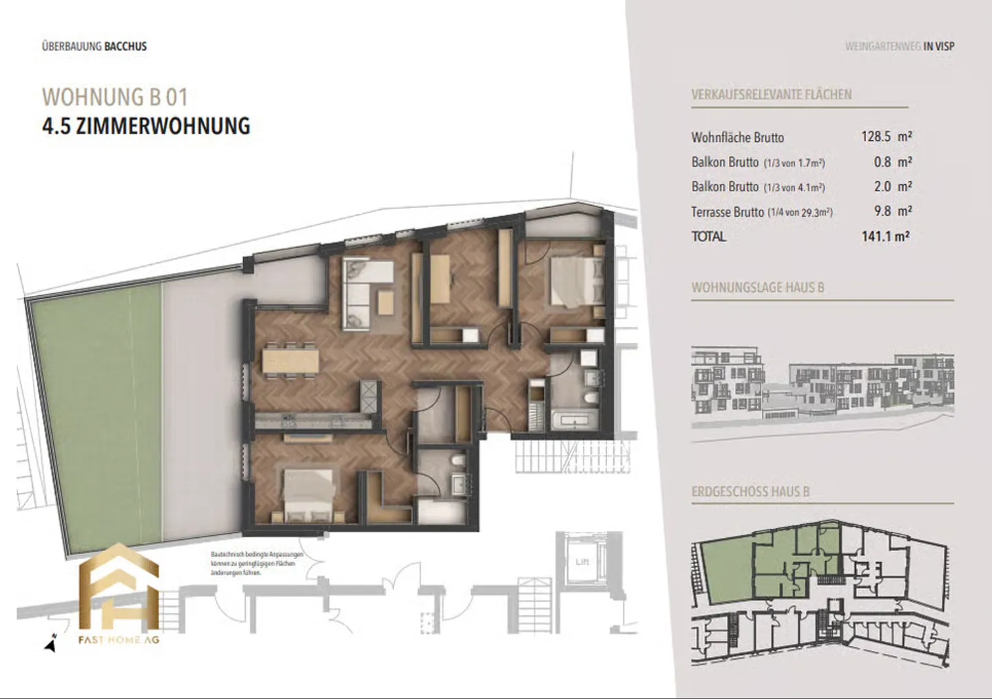 Geräumige 4.5-Zimmer-Wohnung - Foto 4 von 13