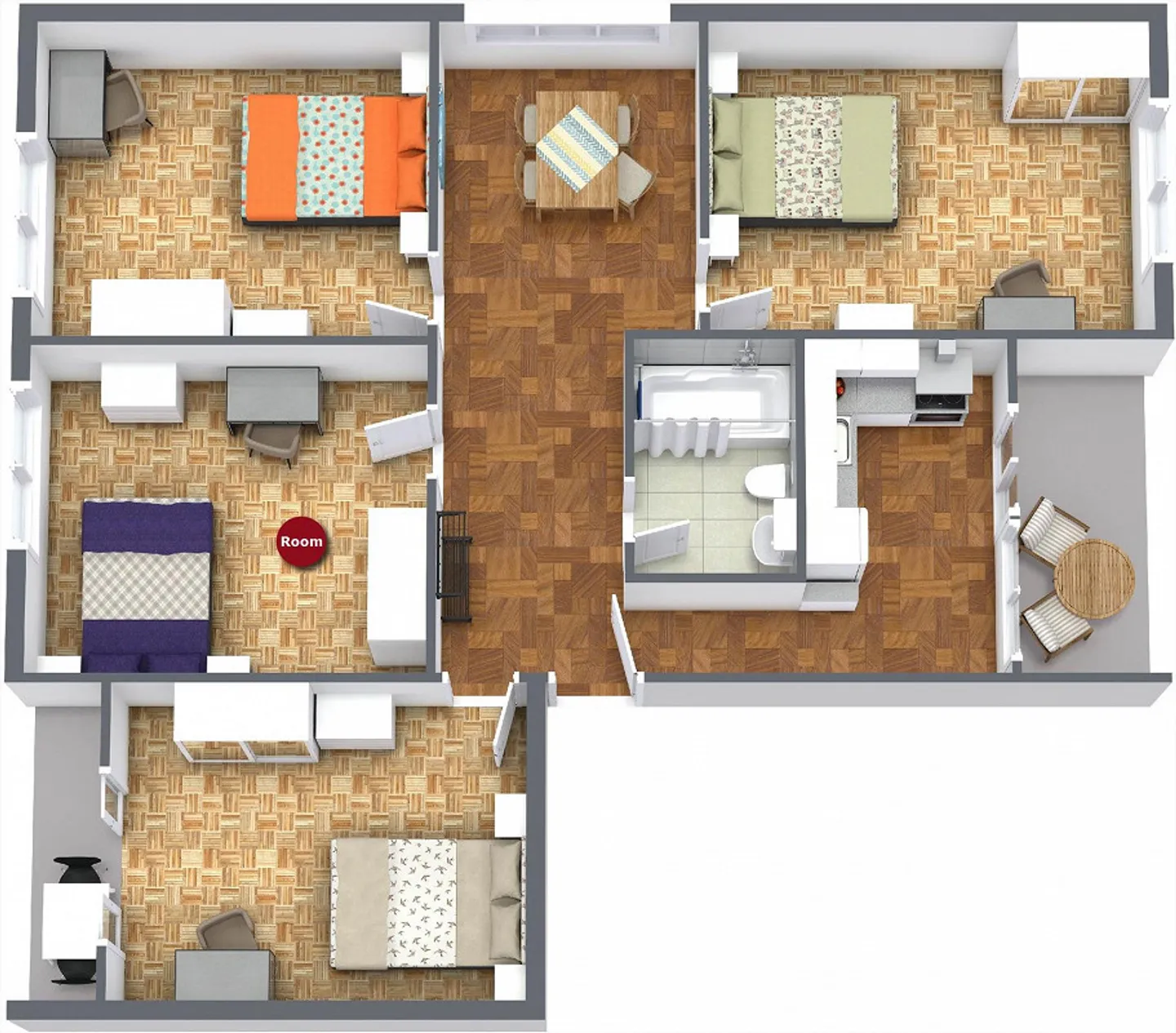 Camera arredata in un appartamento condiviso centrale a Basilea - Foto 10 di 10