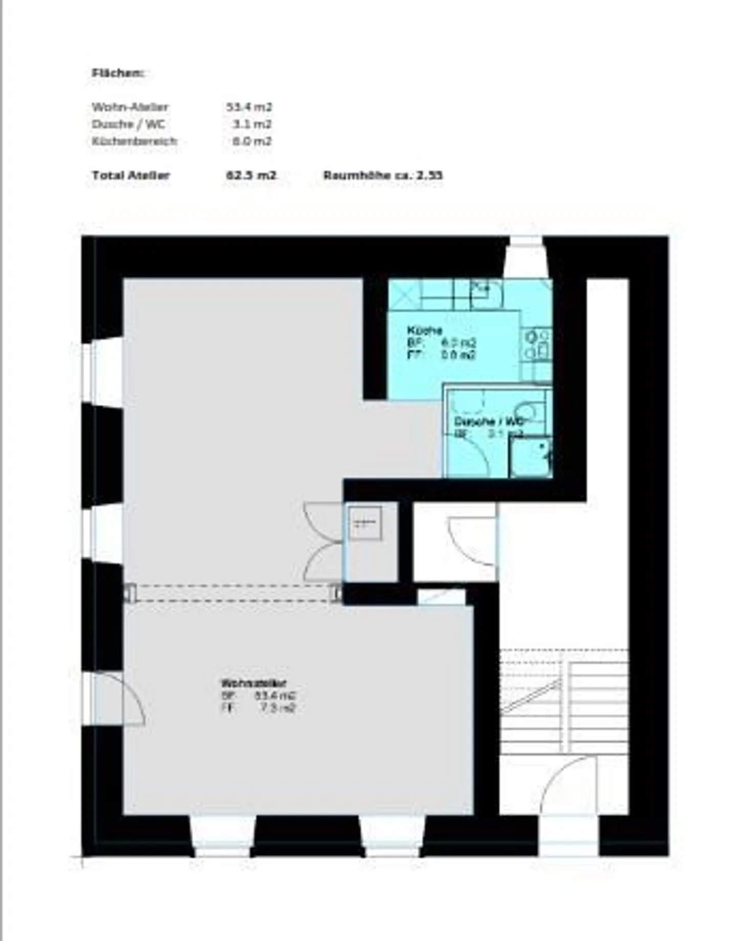 Studio / Office for Quiet Business in Lucerne for Rent - Photo 6 of 6