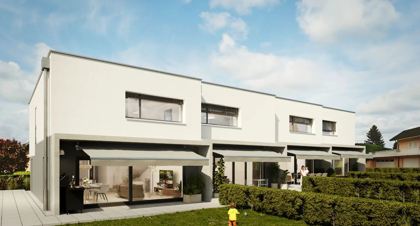 Domdidier, in vendita, ville adiacenti con 4.5 stanze, con giardino - Foto 1 di 6