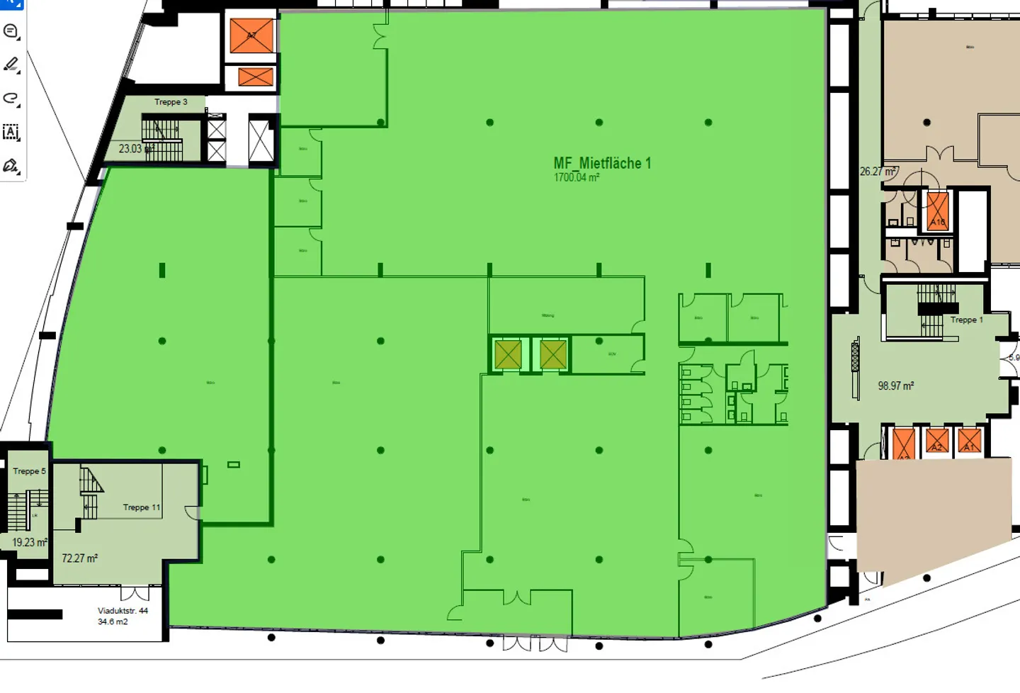 Grosse Gewerberäumlichkeit White Plaza, Top Lage - Foto 2 von 6