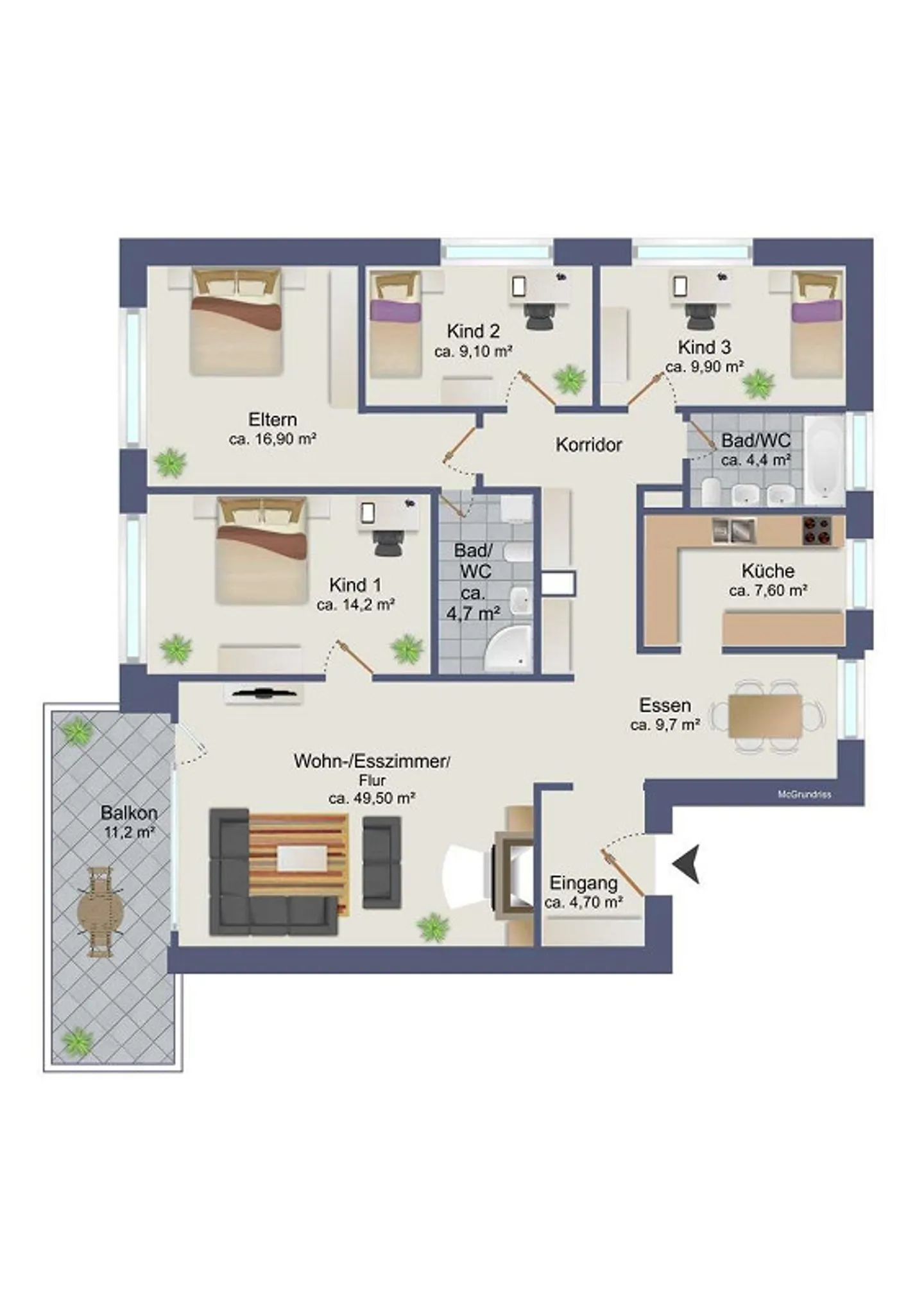 Geräumige Familienwohnung in Nürensdorf - Foto 11 von 11