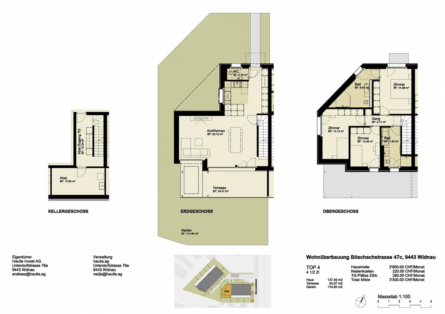 RISERVATO: Ampia casa a schiera di 4,5 stanze con giardino privato - Foto 12 di 13