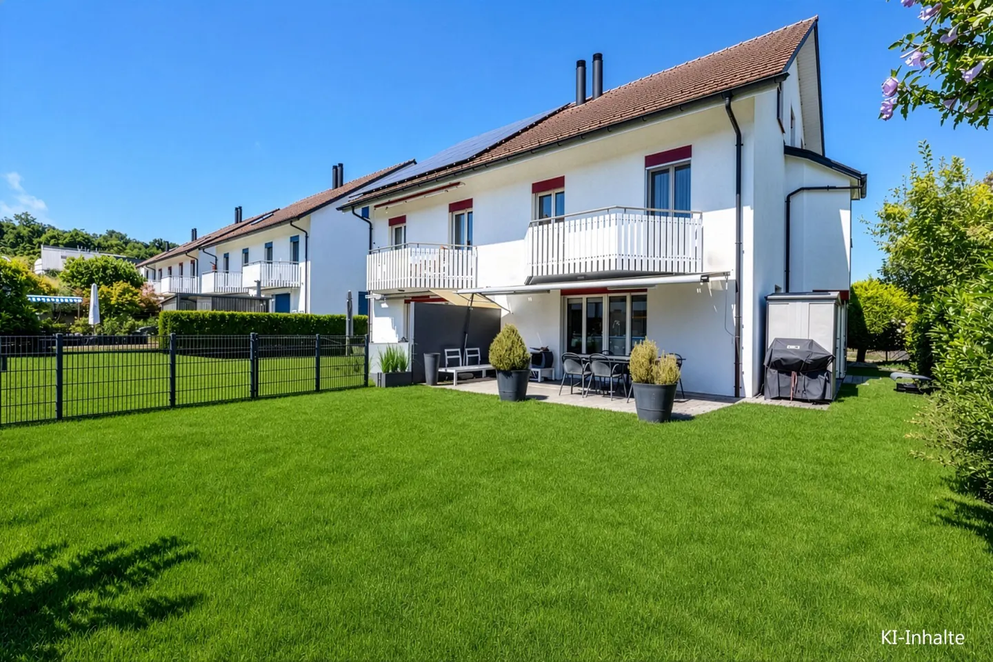 Geräumiges Doppelhaus mit Garten und Pool - Foto 1 von 21