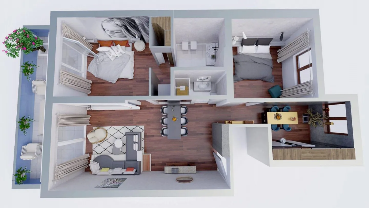 SPLENDIDES 3.5 ZIMMER MIT OFFENER AUSSICHT IN SAVOSA - Foto 10 von 11