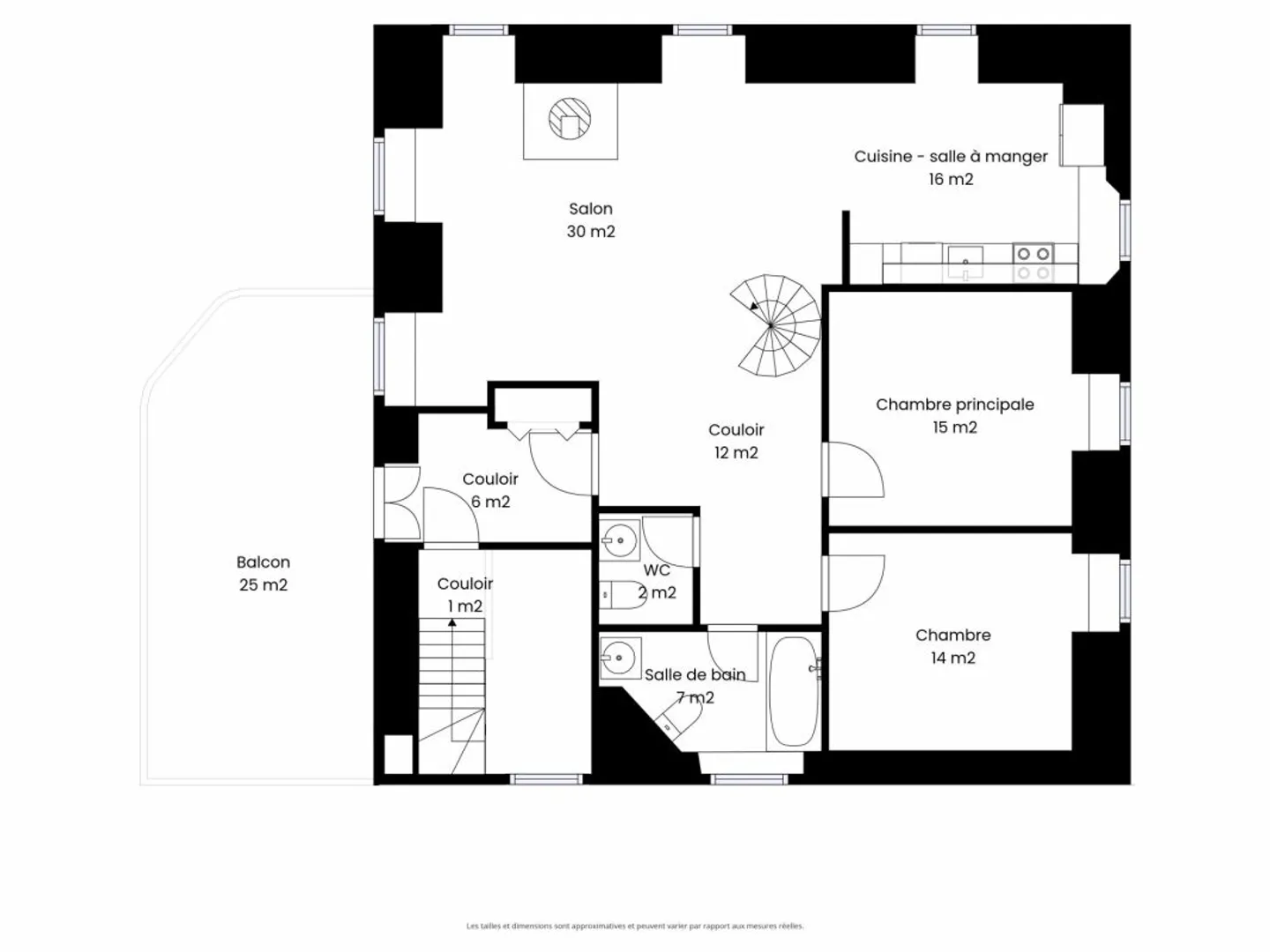 Duplex with 4.5 rooms and terrace - Photo 8 of 11