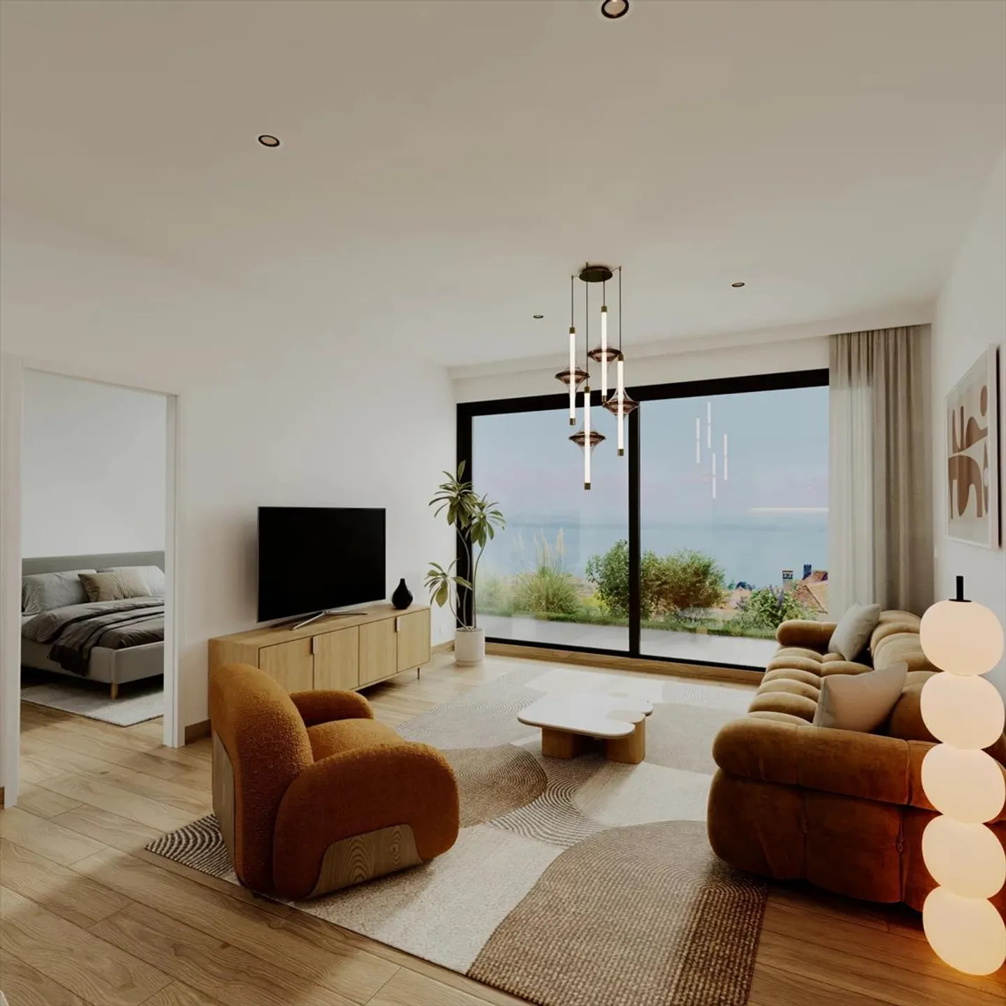 Appartement de 2.5 pièces à Corcelles avec vue lac et alpes - Photo 2 sur 6