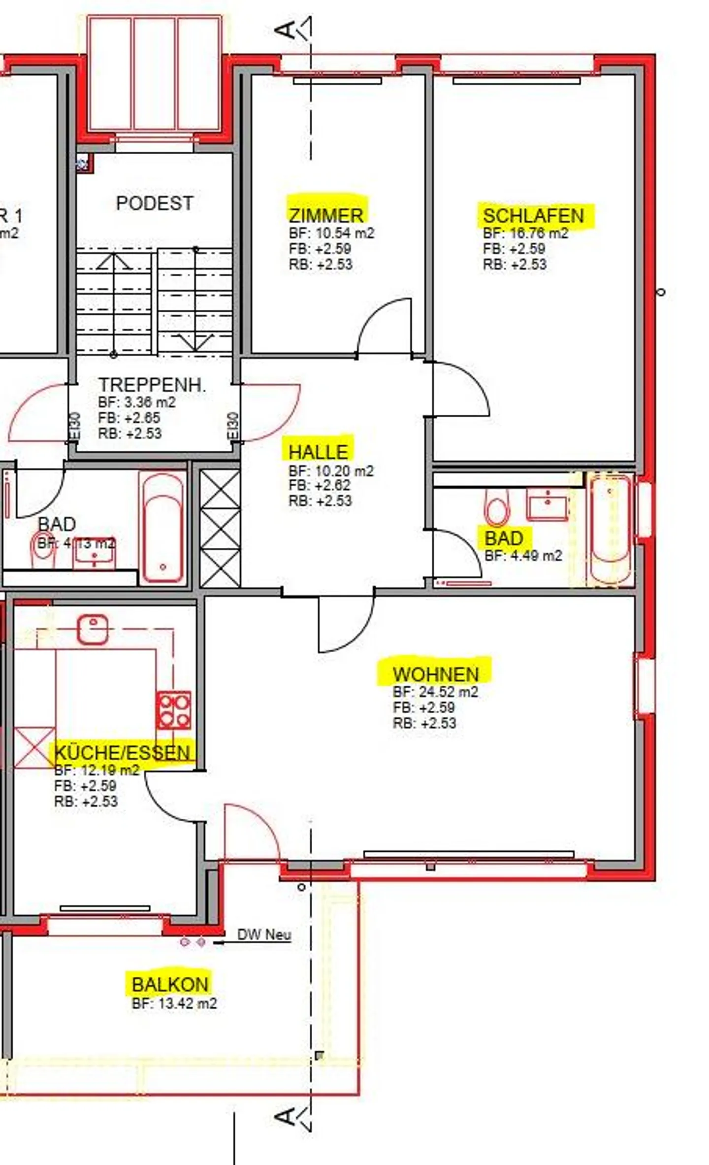 Appartamento ristrutturato di 3,5 stanze con lavatrice! - Foto 7 di 7