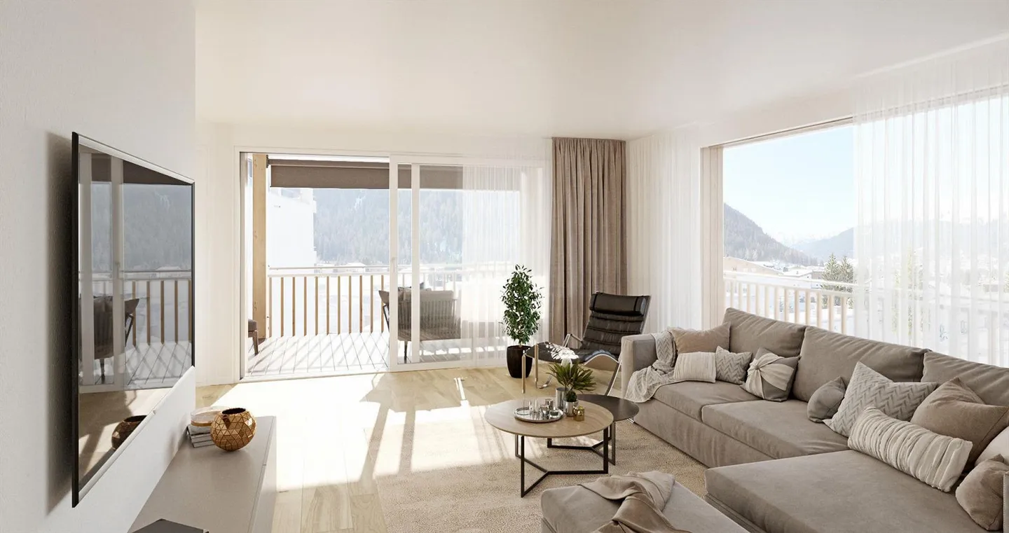 Première occupation : Appartements spacieux de 5,5 pièces au 2ème étage à Davos Dorf - Photo 2 sur 4