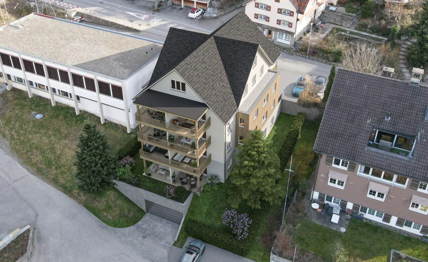 Nuova costruzione / Prima occupazione: MFH "Weitblick" / Appartamento maisonette 3½ locali_DG - Foto 1 di 10