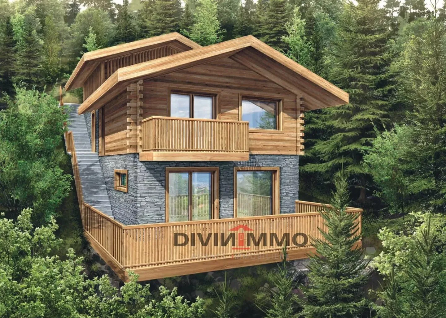 Hervorragendes Luxus-Chalet mit 4,5 Zimmern in den Höhenlagen von Savièse - Foto 1 von 8