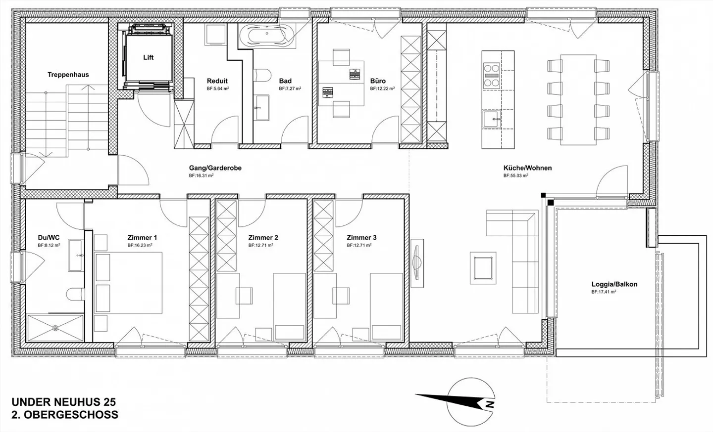 Appartement 5.5 pièces dans maison de 4 familles, nouvelle construction, première location - Photo 3 sur 3