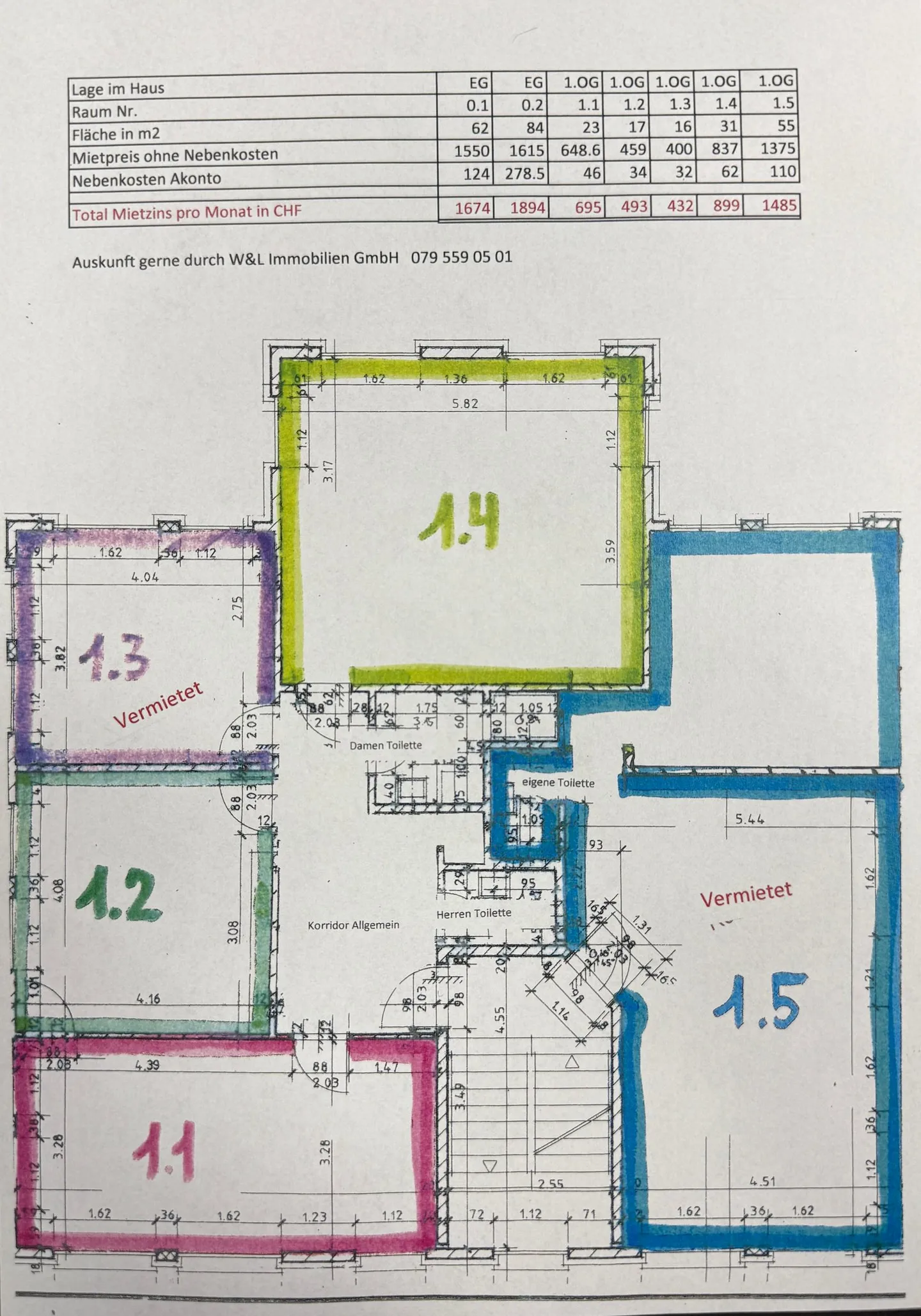 Modernes Büro (17m2) in Rafz zu vermieten, Raum Nr. 1.2 - Foto 3 von 4