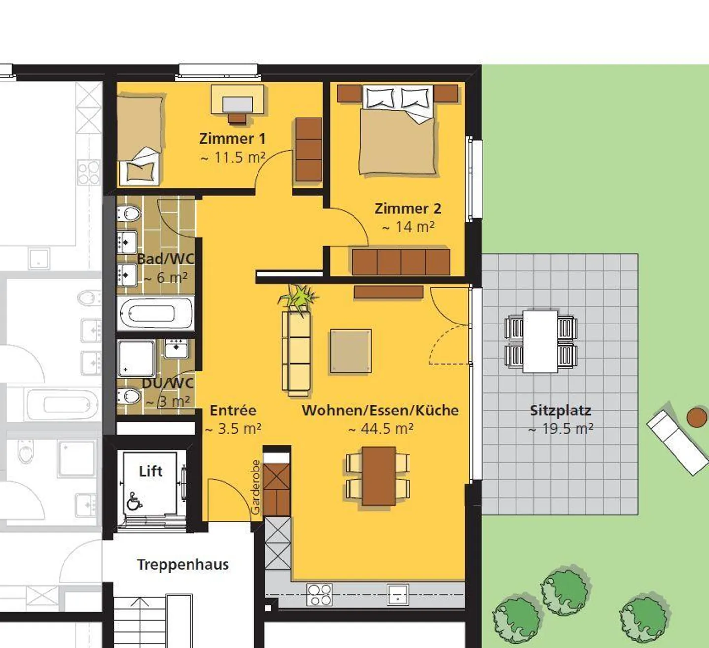 BRIGHT 3.5 room apartments with SPACIOUS terrace for rent - Photo 10 of 10