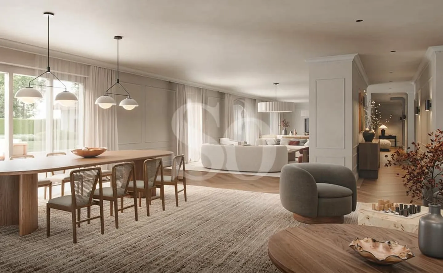 Außergewöhnliche Residenz im Herzen eines Privaten Parks in Crans - Foto 3 von 5