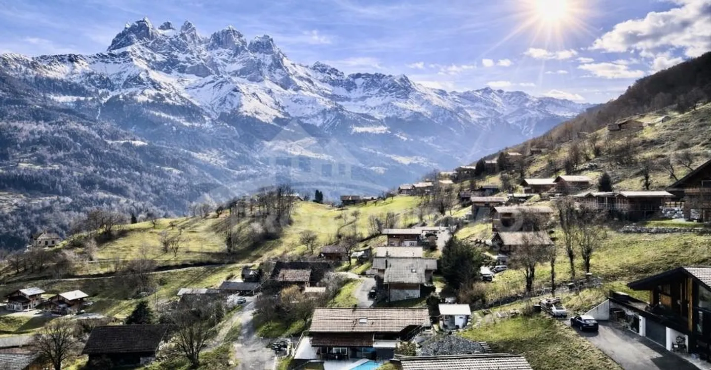 TERRENO EDIFICABILE - TRANQUILLO, SOLEGGIATO E VISTA SULLE DENTS DU MIDI - Foto 2 di 9