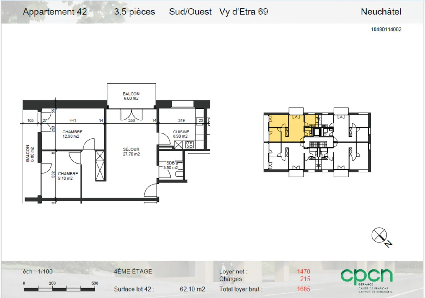 Fully renovated 3-room apartment facing South-West - Photo 3 of 3