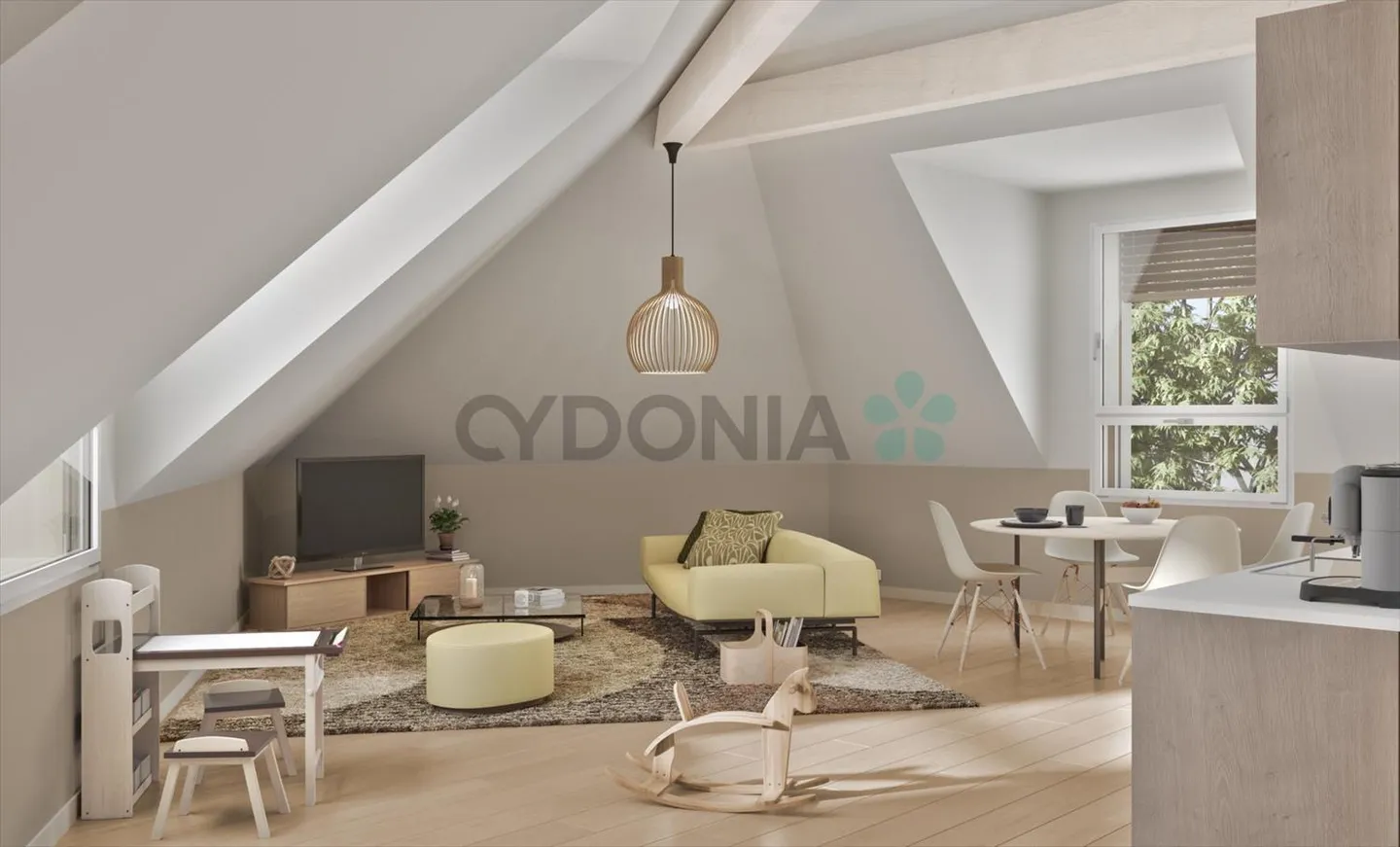 FOR SALE 4 ROOMS UNDER-ROOF ATTIC OF 97M², TOTAL 152M2 FLOOR AREA, IN CHÊNE-BOURG - Photo 2 of 4