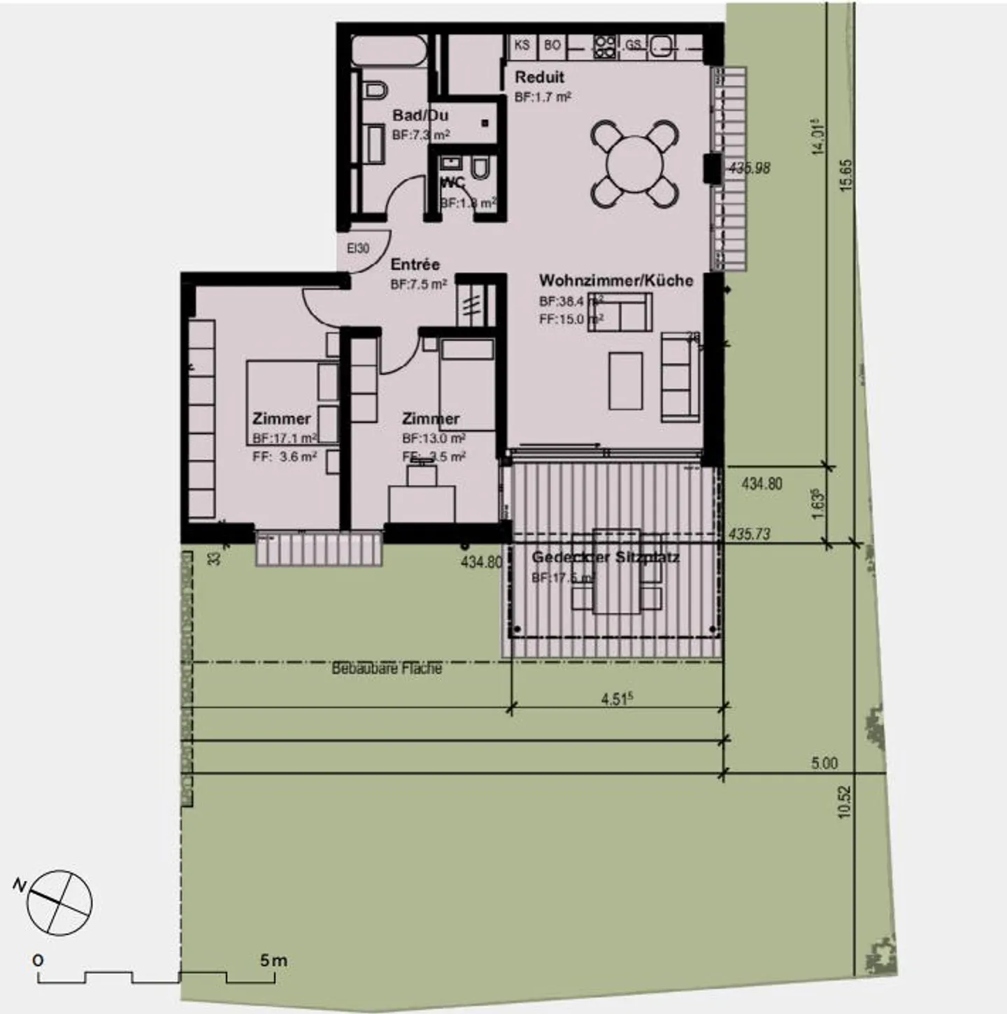 Modern 3.5-room garden apartment - Photo 2 of 2