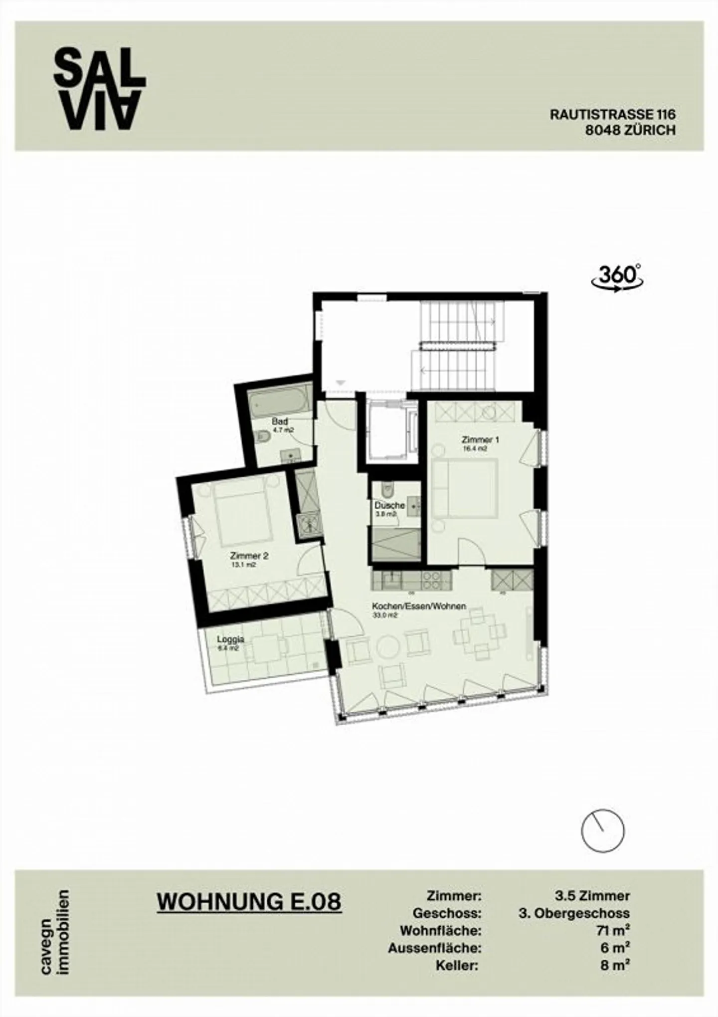 Nuovo progetto di costruzione SALVIA: prima occupazione di 3,5 stanze in una zona residenziale tranquilla e privilegiata - Foto 6 di 6