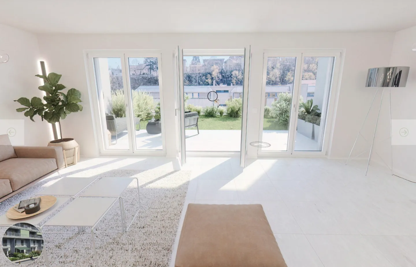 Ampio appartamento di 5,5 locali in città con giardino e terrazze doppie - Foto 4 di 10